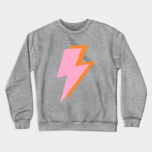 Pink and Orange Lightning Bolts Crewneck Sweatshirt